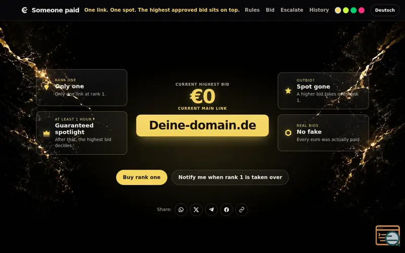 Screenshot of Someone paid