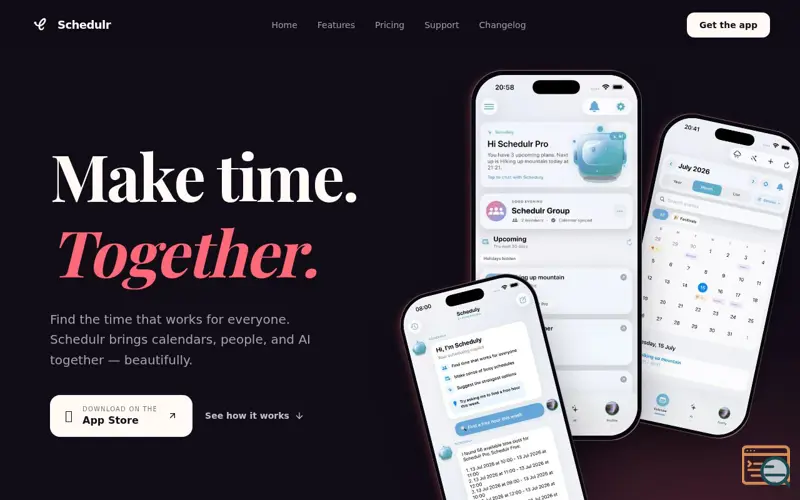 Screenshot of Schedulr