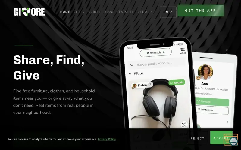 Screenshot of Givore — Give Away & Find Items Near You