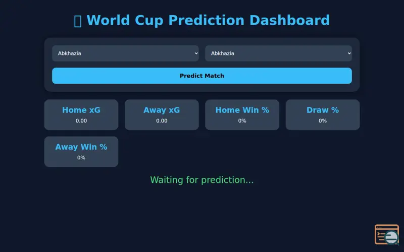 Screenshot of World cup predictor