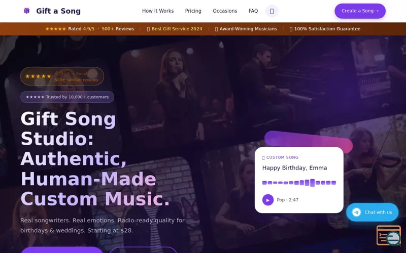 Screenshot of Giftasong Studio 