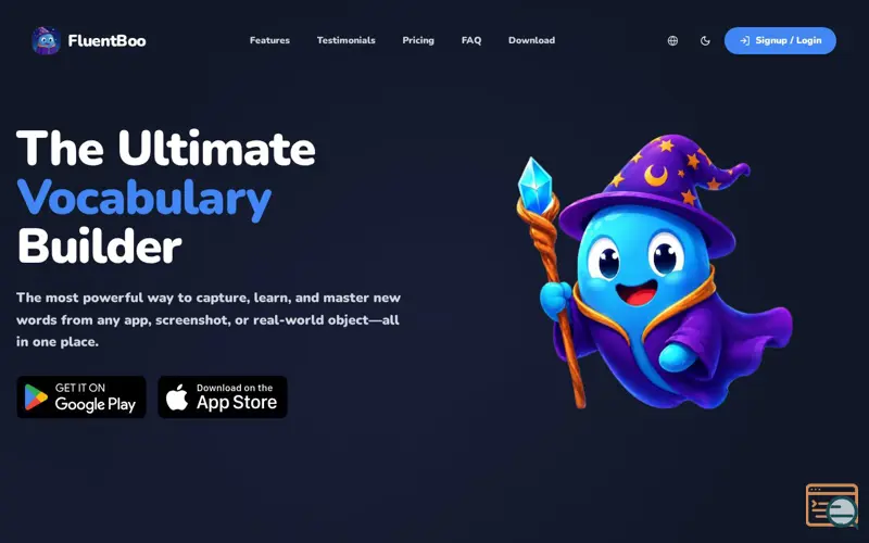 Screenshot of FluentBoo