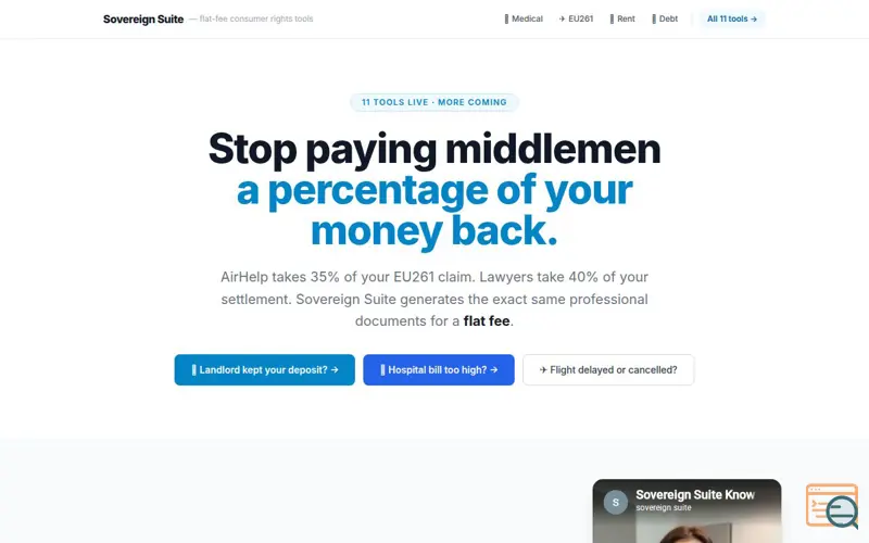 Screenshot of sovereign-suite
