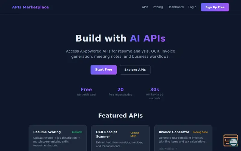 Screenshot of Resume Scoring API