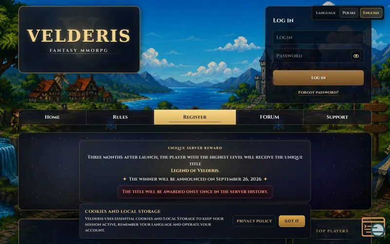 Screenshot of Velderis