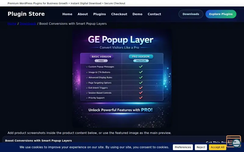 Screenshot of Plugin Store