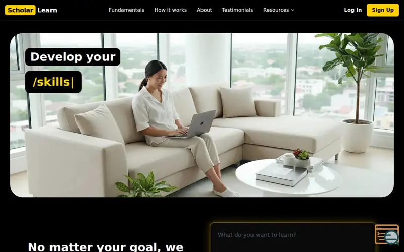 Screenshot of ScholarLearn