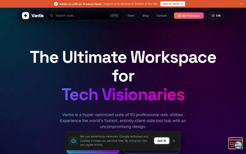 Screenshot of Vantis