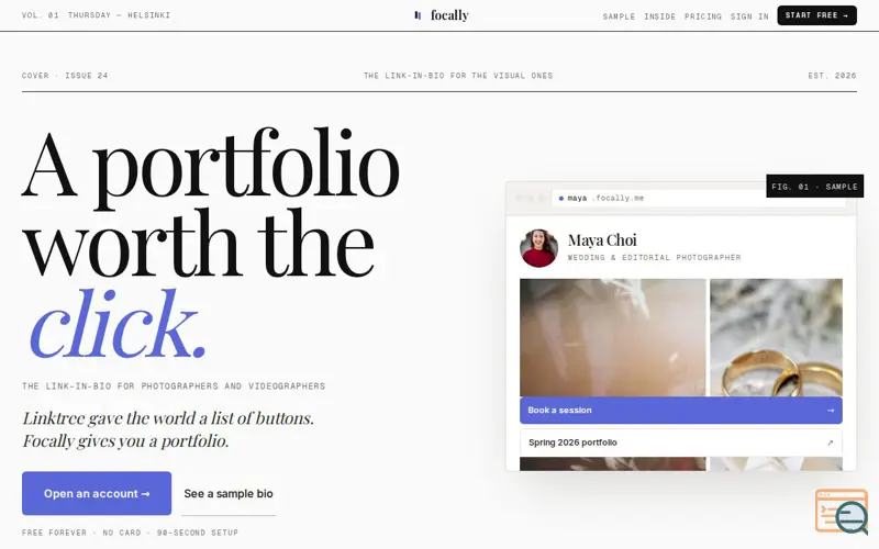Screenshot of Focally