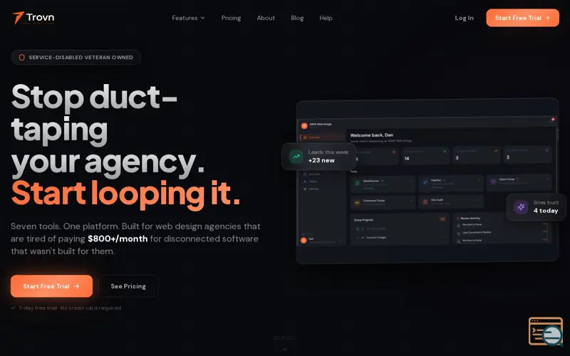 Screenshot of Trovn