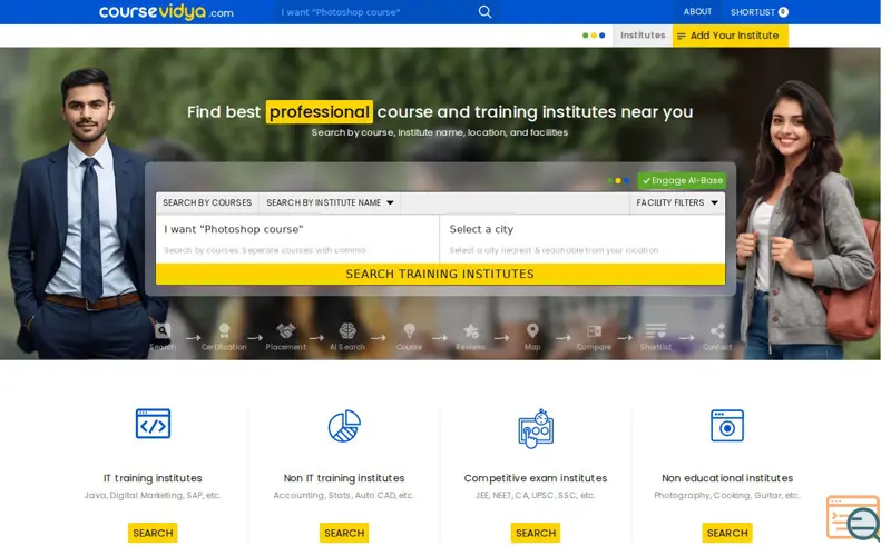 Screenshot of CourseVidya