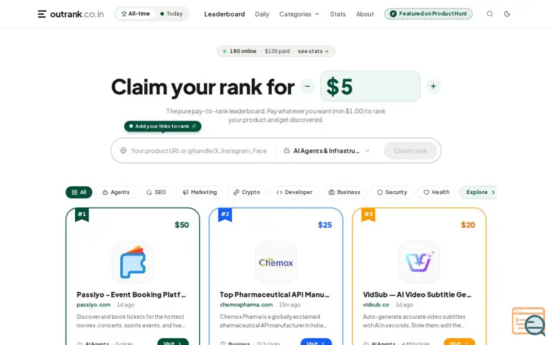 Screenshot of Outrank
