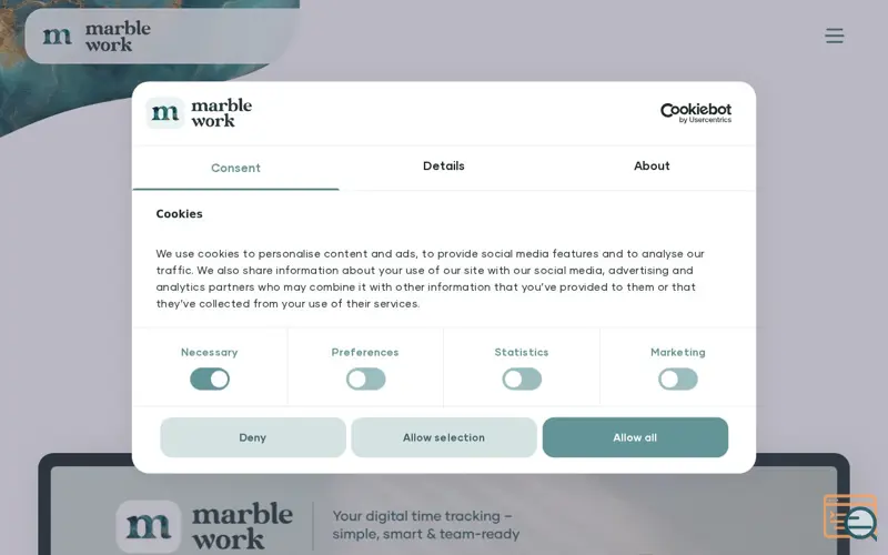 Screenshot of marble work