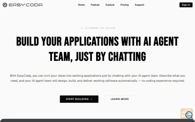 Screenshot of EasyCoda