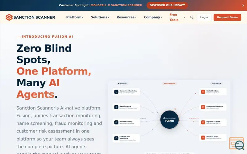 Screenshot of Sanction Scanner Fusion