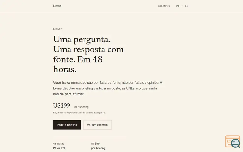 Screenshot of Leme