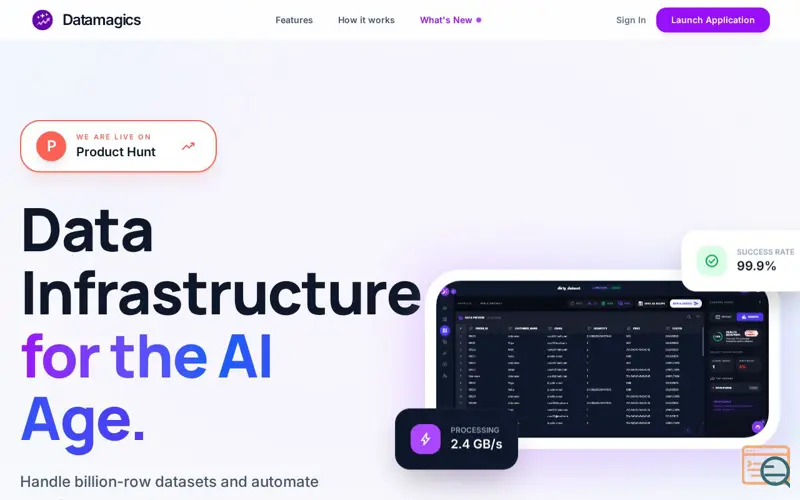 Screenshot of Datamagics