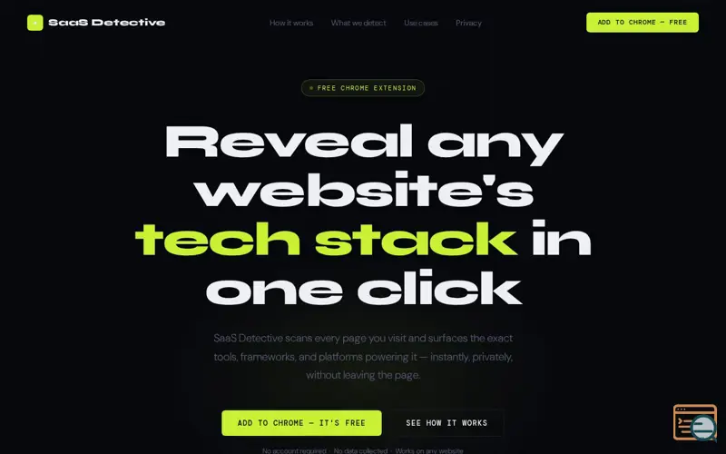 Screenshot of SaaS Detective