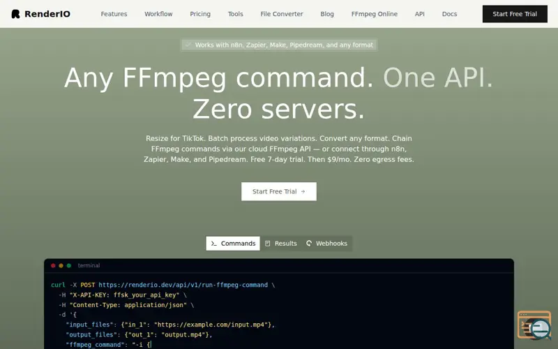 Screenshot of Renderio