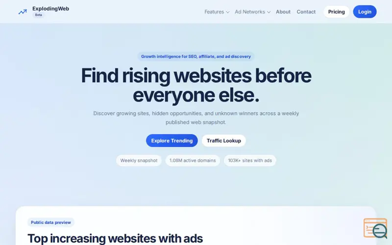 Screenshot of ExplodingWeb