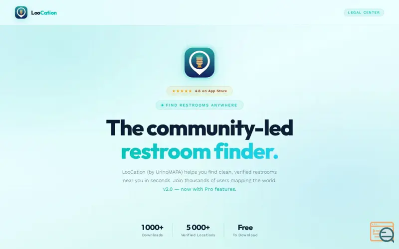 Screenshot of LooCation