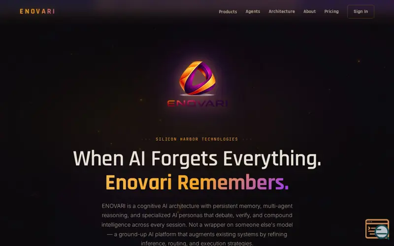 Screenshot of Enovari