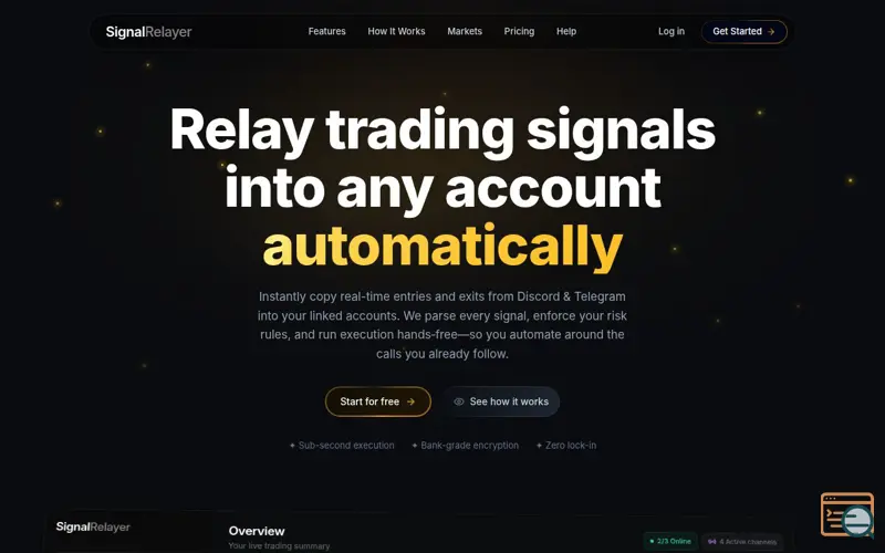 Screenshot of SignalRelayer