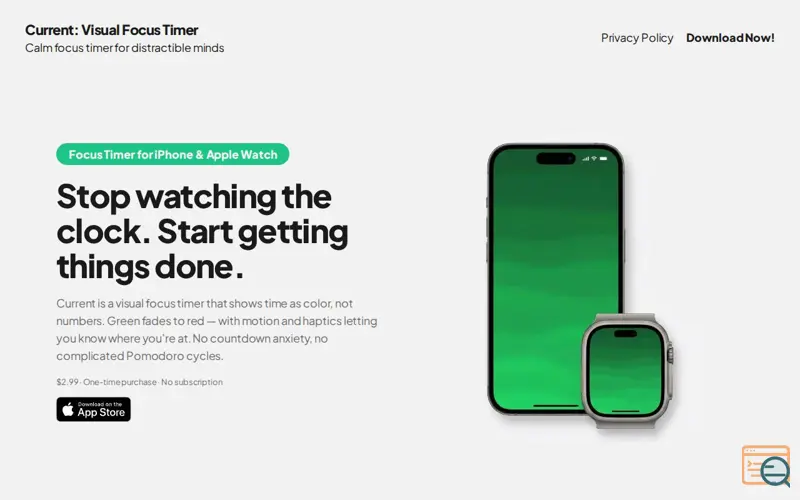 Screenshot of Current: Visual Focus Timer