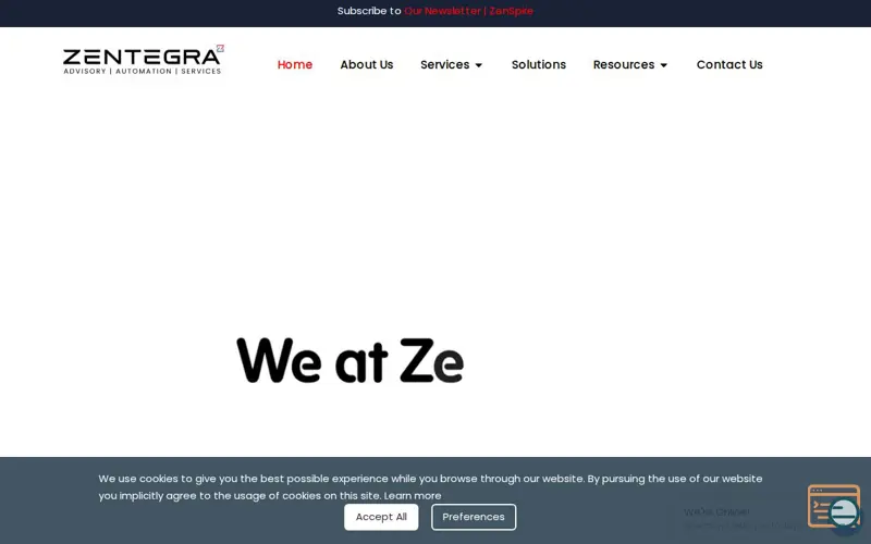 Screenshot of Zentegra