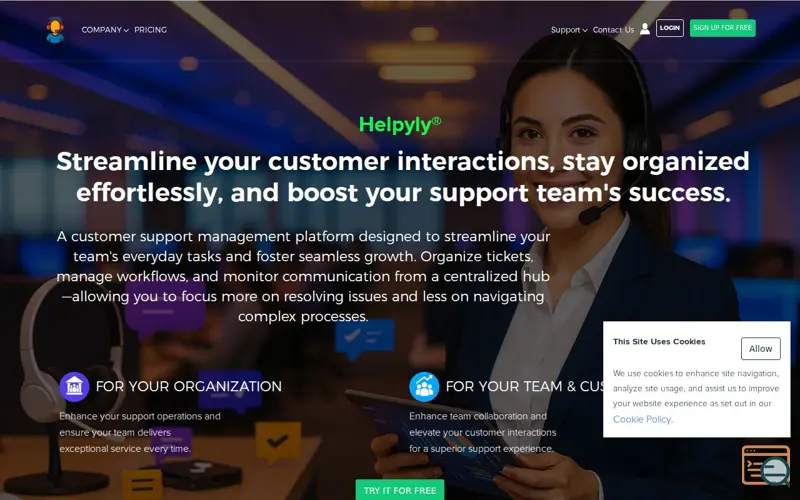 Screenshot of Helpyly