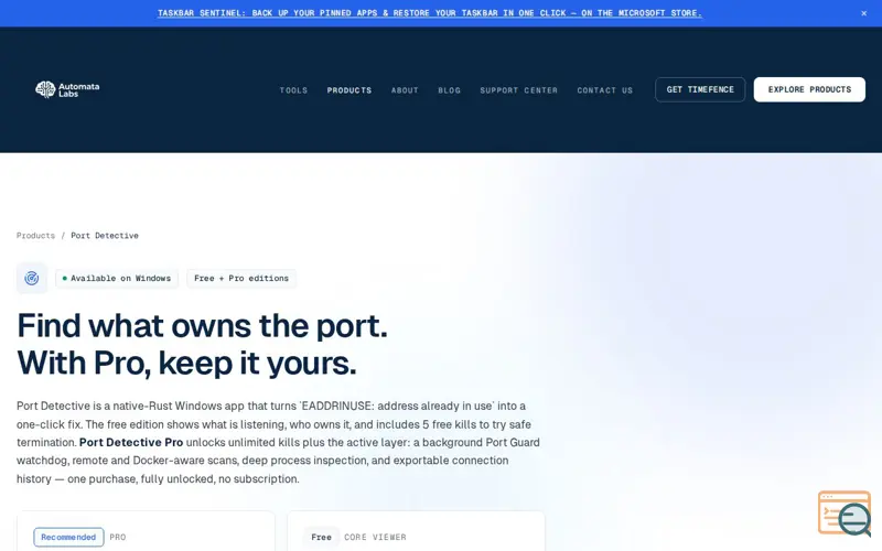 Screenshot of Port Detective Pro