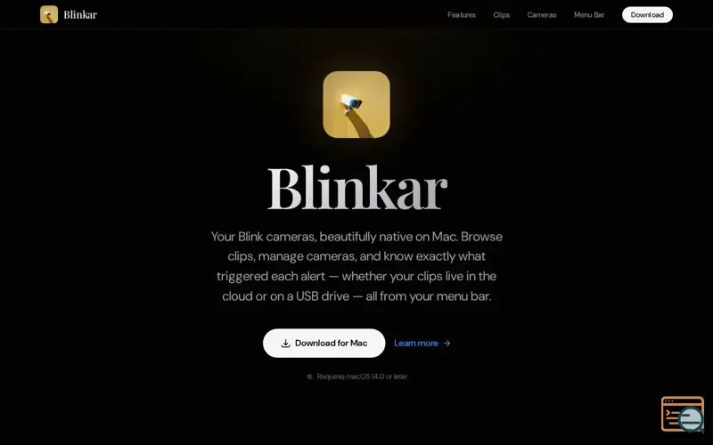 Screenshot of Blinkar: Your Blink Cameras On Your Mac