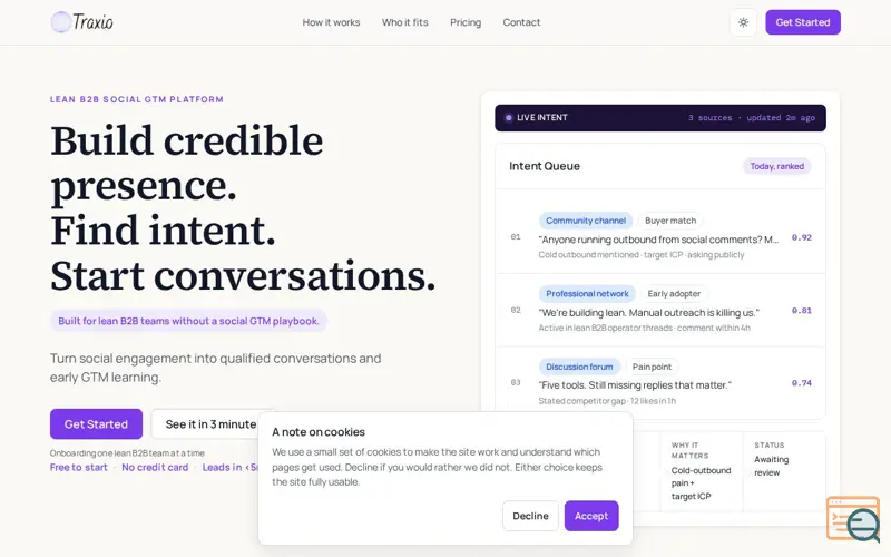 Screenshot of Traxio