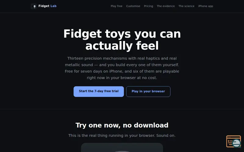 Screenshot of Fidget Lab — Haptic Fidget Toy App for iPhone
