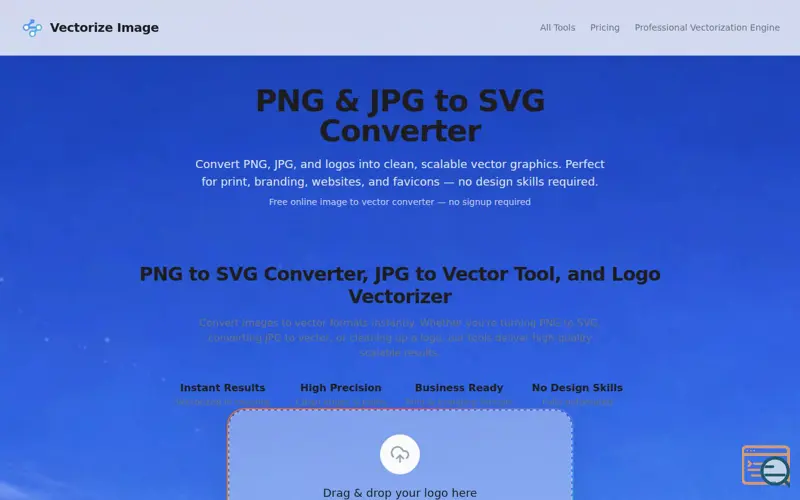 Screenshot of Vectorize Image