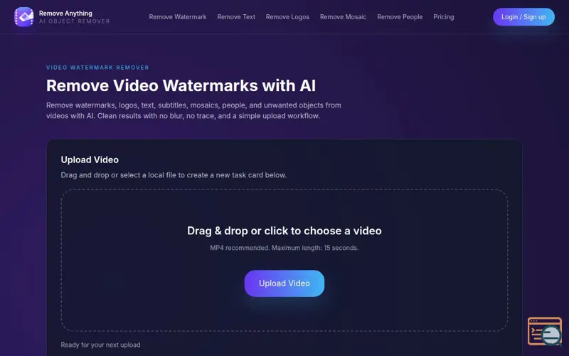 Screenshot of RemoveAnything