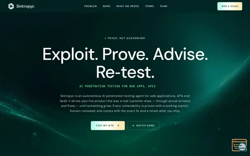 Screenshot of Sintropyc