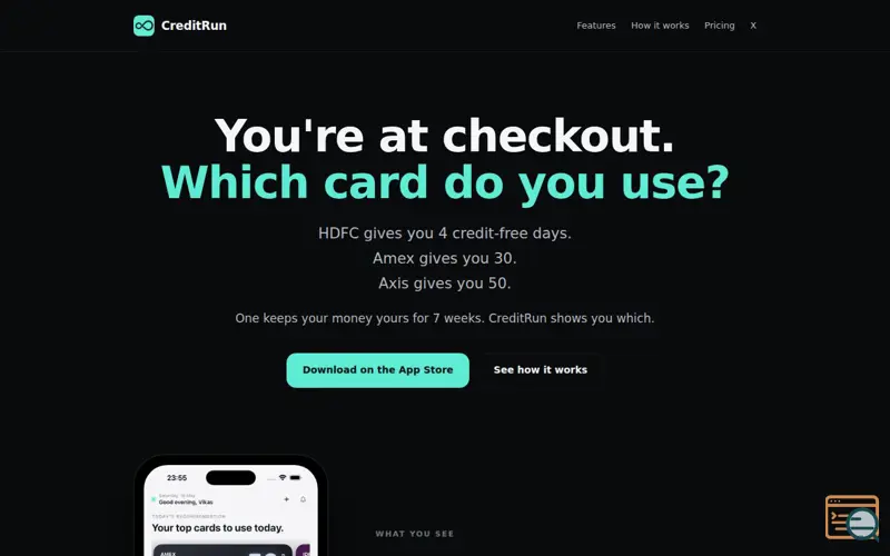 Screenshot of Credit Run