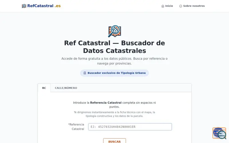 Screenshot of RefCatastral.es