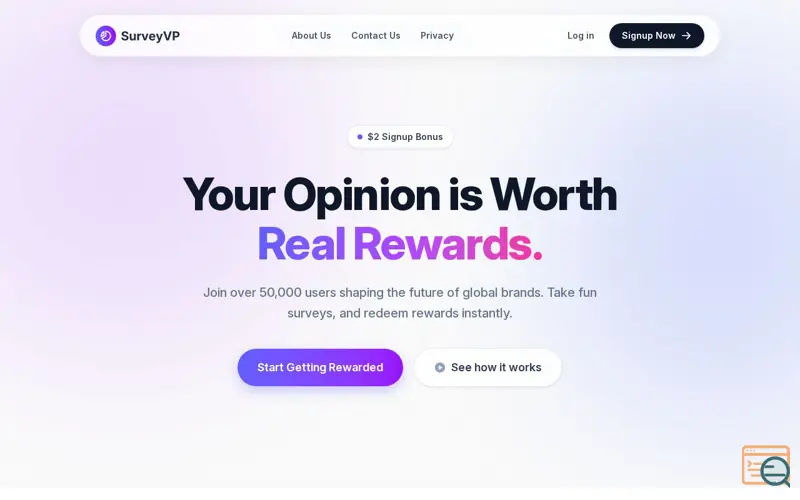 Screenshot of SurveyVP