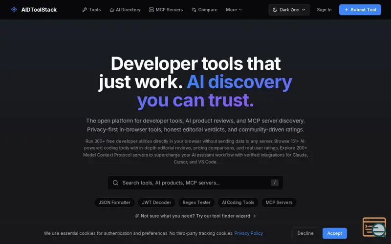Screenshot of AIDToolStack