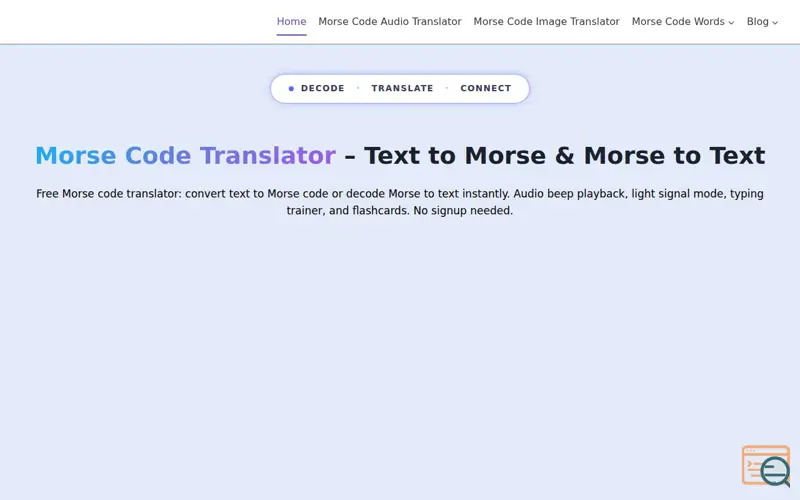 Screenshot of All Morse Code