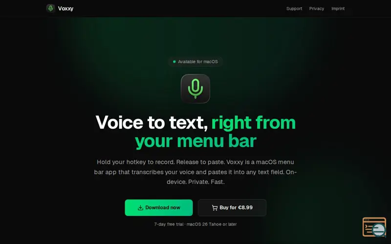 Screenshot of Voxxy