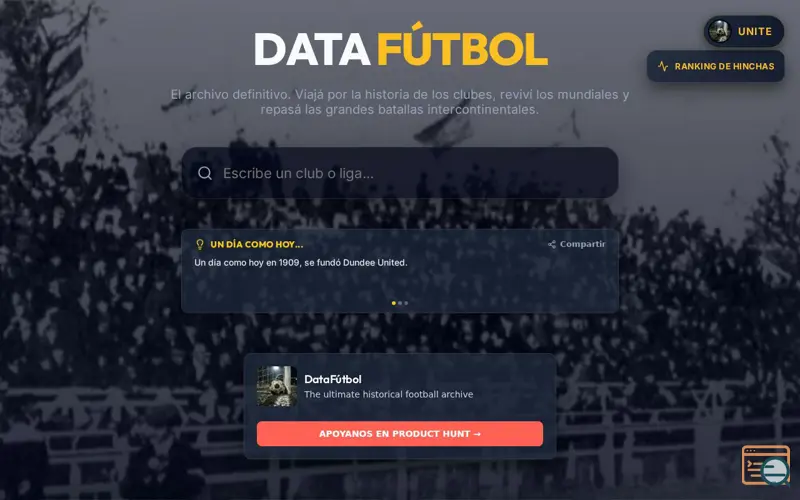 Screenshot of https://www.datafutbol.app