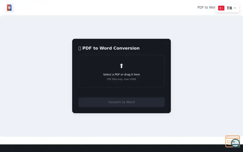 Screenshot of PDF to Word Converter