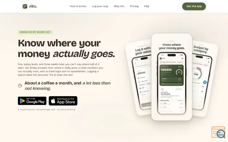Screenshot of rilio