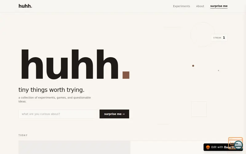 Screenshot of huhh.