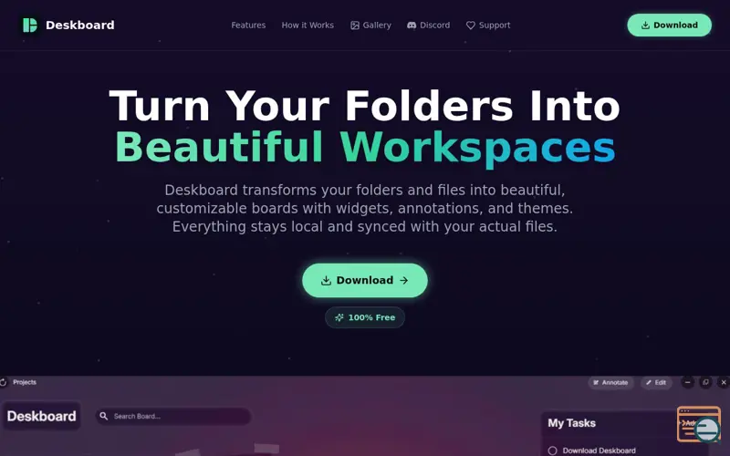 Screenshot of Deskboard