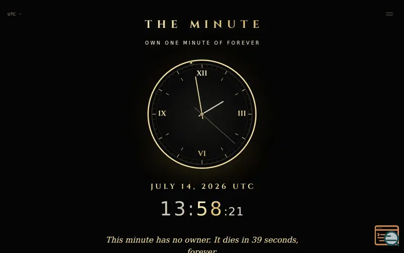 Screenshot of THE MINUTE
