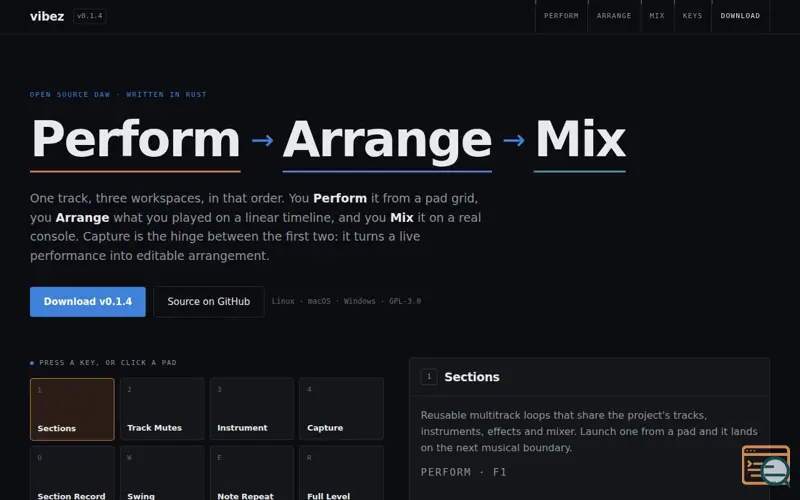 Screenshot of Vibez